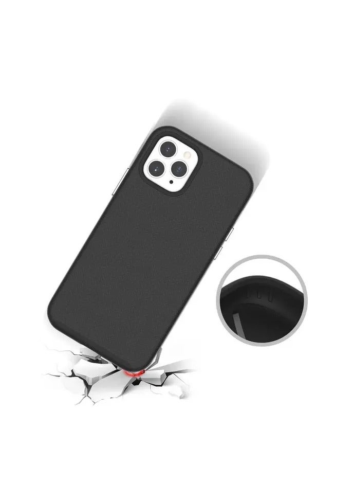 ديفيا جراب iPhone 12 Pro Max KingKong Series مقاس 6.7 بوصة / تصميم قابل للفصل / زر أنيق، مطلي بالكهرباء / حافة TPU / جراب مزدوج الطبقات / مادة داخلية ناعمة / حماية مزدوجة لشاشة الكاميرا - أسود - Image 1