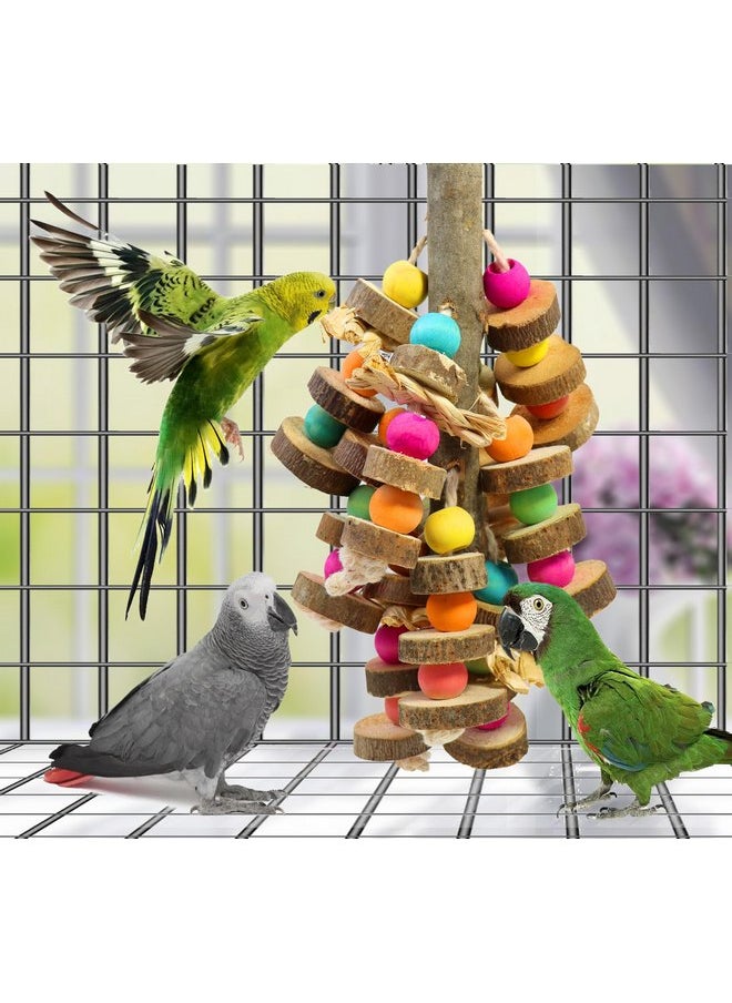 Hyamass - Hyamass Bird Toys, Parrot Toys Natural Peppered Wood Bird Chew Toys for Small and Medium-Sized Parakeet,Cockatiel,Conures,Lovebirds Macaws,African Grey,Cockatoos,Amazon Parrots,Aviary Hanging Toys - Image 1