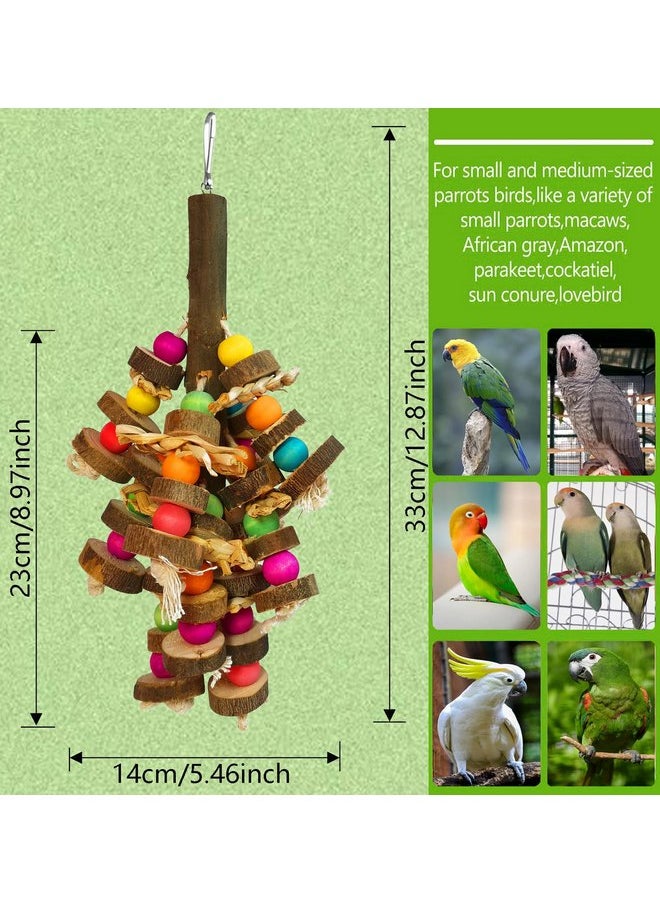 Hyamass - Hyamass Bird Toys, Parrot Toys Natural Peppered Wood Bird Chew Toys for Small and Medium-Sized Parakeet,Cockatiel,Conures,Lovebirds Macaws,African Grey,Cockatoos,Amazon Parrots,Aviary Hanging Toys - Image 1