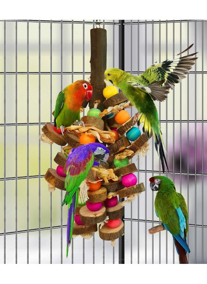 Hyamass - Hyamass Bird Toys, Parrot Toys Natural Peppered Wood Bird Chew Toys for Small and Medium-Sized Parakeet,Cockatiel,Conures,Lovebirds Macaws,African Grey,Cockatoos,Amazon Parrots,Aviary Hanging Toys - Image 1