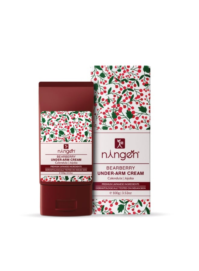 ningen Bearberry Underarm Cream I Added Calendula and Jojoba Extracts I Dermatologically Tested, Paraben Free I 100g - Image 1