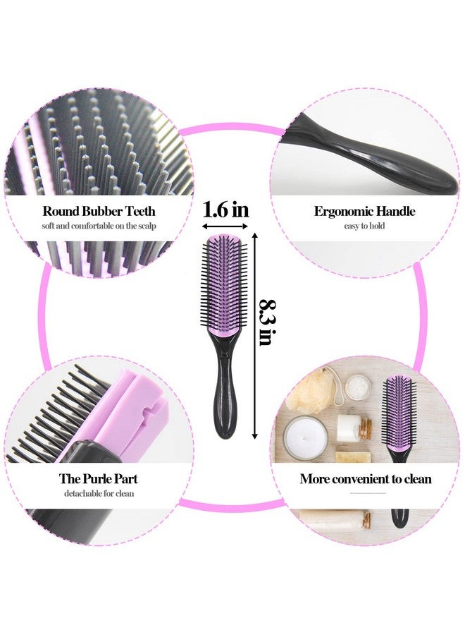 Aozzy 10Pcs Detangling Brush For Black Natural Hair Curly Hair Set With Sleep Bonnet Afro America/African 3A To 4C Texture Easier And Faster On Wash Days - Image 3
