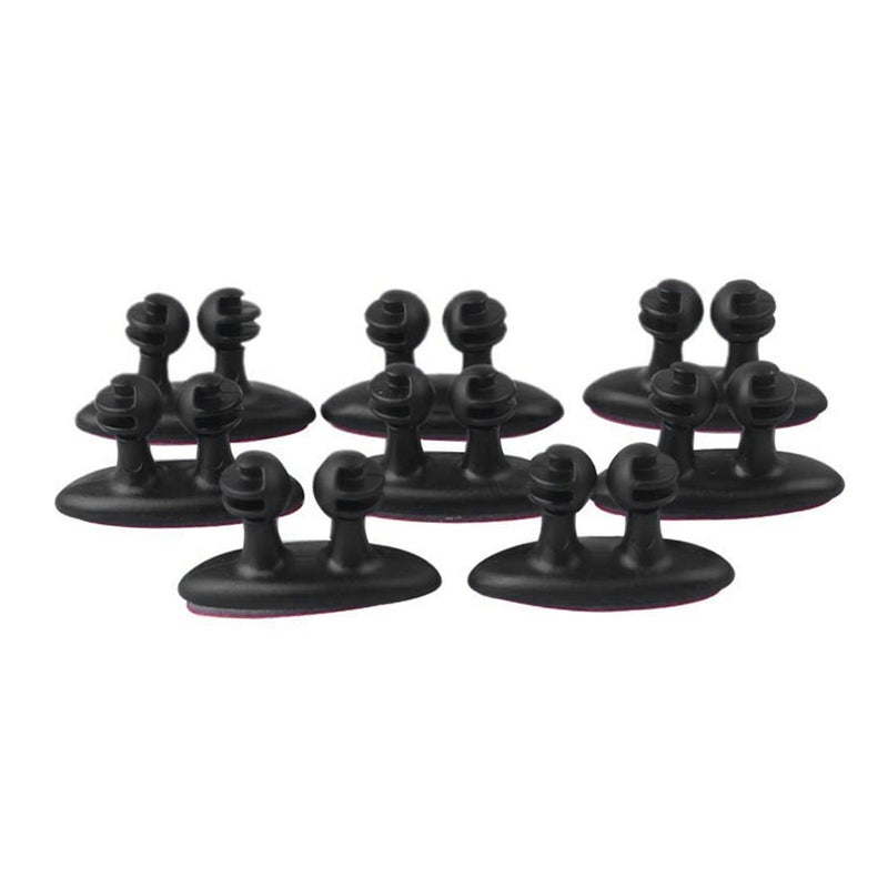 Car navigation car charger data cable fixed clip line buckle multi-function line card 8 clip black - Image 3