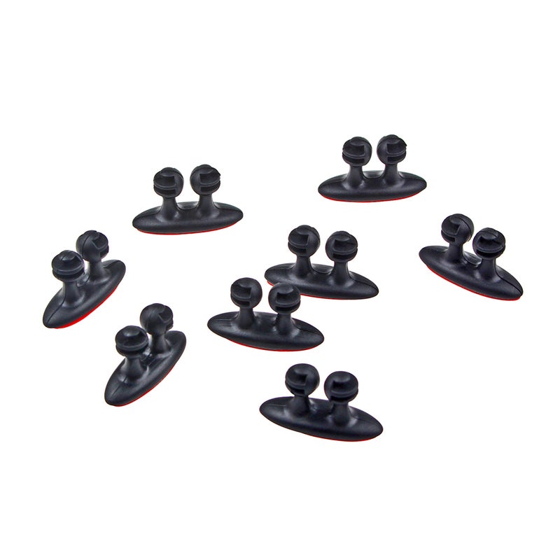 Car navigation car charger data cable fixed clip line buckle multi-function line card 8 clip black - Image 2