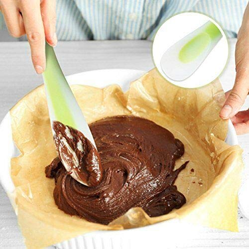 Clazkit Silicone Non-Stick Heat Resistant Spatulas with Steel Core Kitchen Utensils Non-Stick for Cooking, Baking and Mixing, Red, Medium, (YHW856) - Image 3