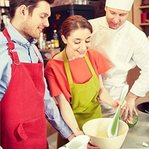 Clazkit Silicone Non-Stick Heat Resistant Spatulas with Steel Core Kitchen Utensils Non-Stick for Cooking, Baking and Mixing, Red, Medium, (YHW856) - Image 5
