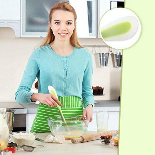 Clazkit Silicone Non-Stick Heat Resistant Spatulas with Steel Core Kitchen Utensils Non-Stick for Cooking, Baking and Mixing, Red, Medium, (YHW856) - Image 4