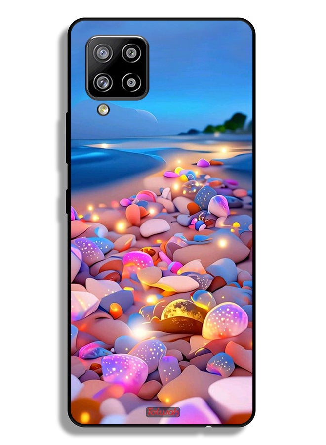 Tolwak غطاء حماية سامسونج جالاكسي M42 5G بفن الحجارة - Image 1