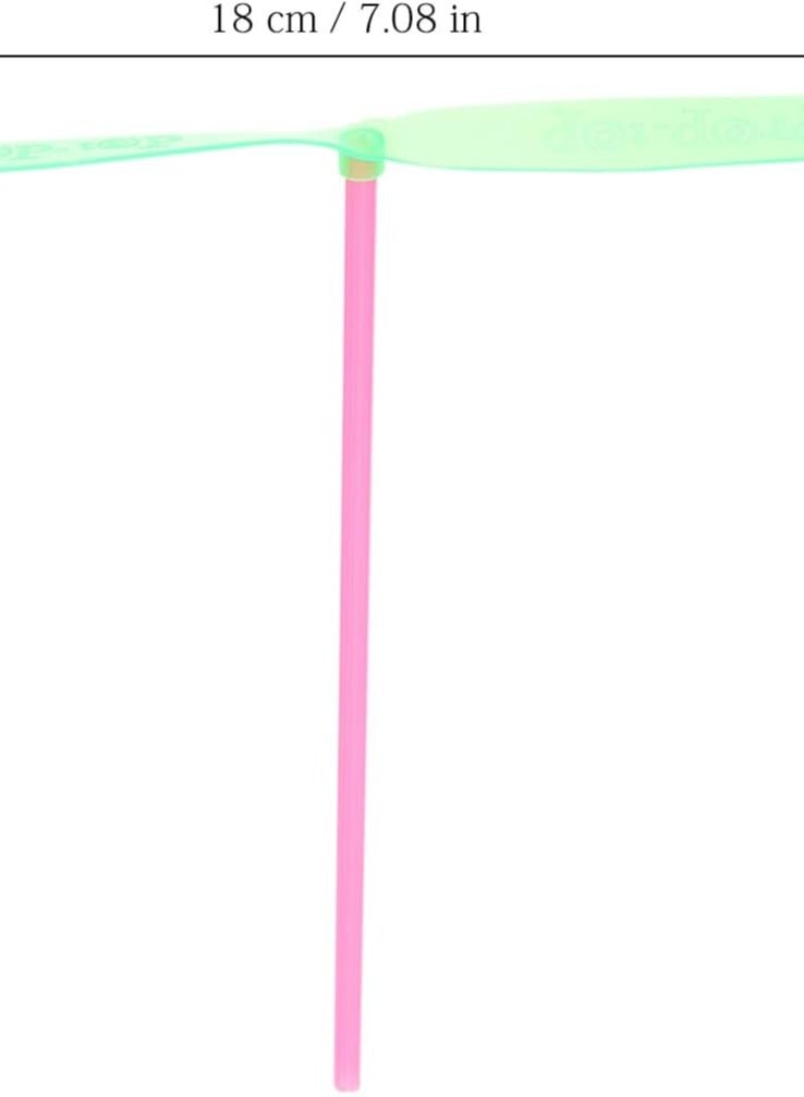 Geustos 40 Pieces Dragonfly Hand Rub Double Flying Leaves Plastic Dragonfly Toy Helicopter Rotation Propeller Children Outdoor Toy Gift Random Colour - Image 4