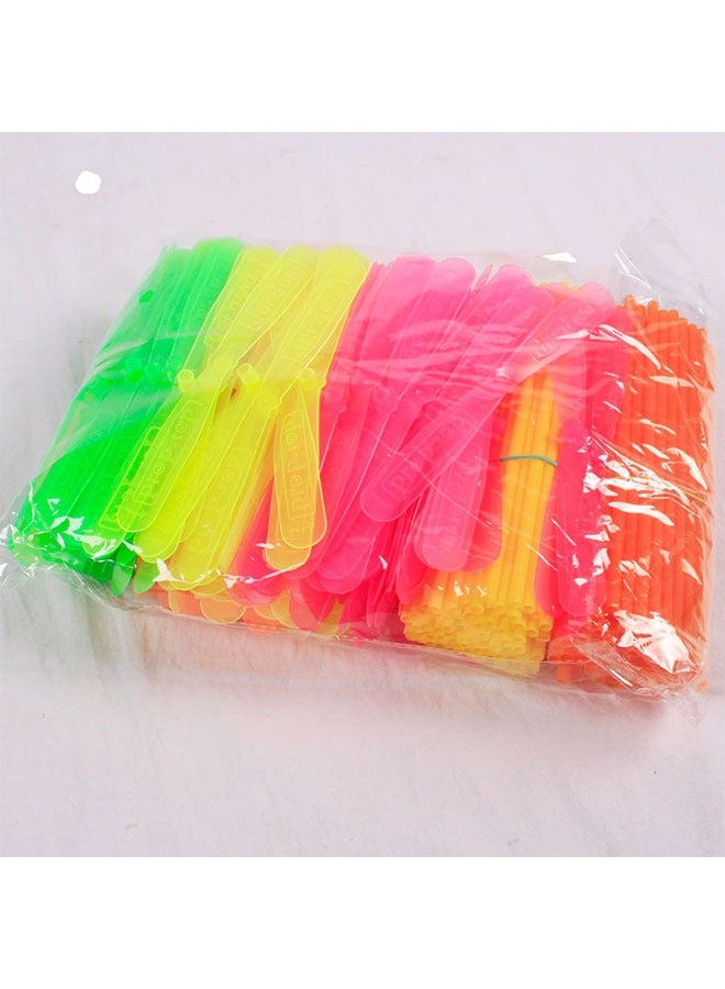 Geustos 40 Pieces Dragonfly Hand Rub Double Flying Leaves Plastic Dragonfly Toy Helicopter Rotation Propeller Children Outdoor Toy Gift Random Colour - Image 3