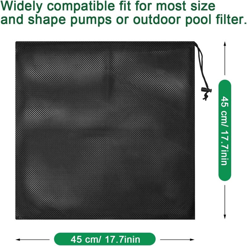 Coolrunner Pump Barrier Bag, 17.3"x 17.3" Pond Filter Mesh for Biological Filters, Black Large Media - Image 3