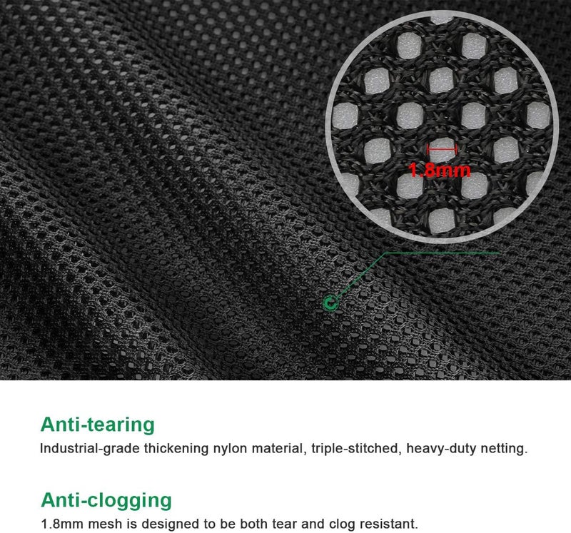 Coolrunner Pump Barrier Bag, 17.3"x 17.3" Pond Filter Mesh for Biological Filters, Black Large Media - Image 2