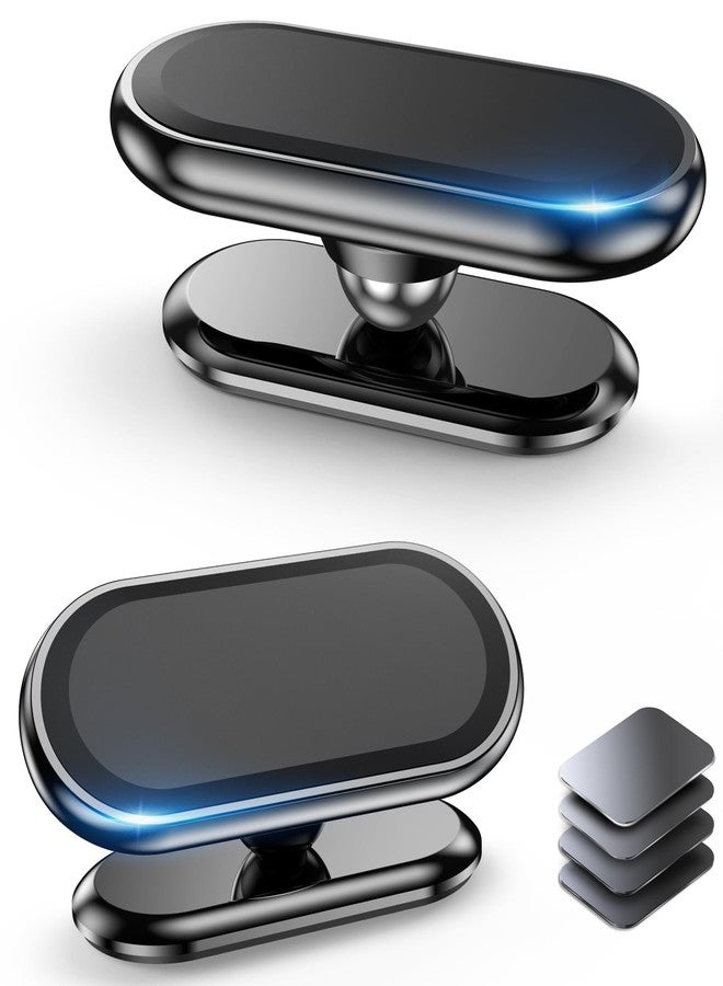 Coolpow 【2-PACK】Magnetic phone holder for car, [ Super Strong Magnet ] [ with 4 Metal Plate ] cell phone carmount for iPhone Magnetic [ 360° Rotation ] Universal Dashboard adhesive Car Magnetic Phone Mount - Image 1