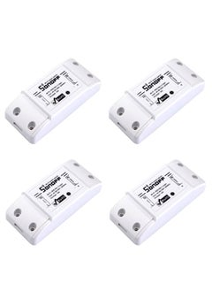 NIBEMINENT 4-Piece Wi-Fi Remote Control Power Shut Switch Set White 