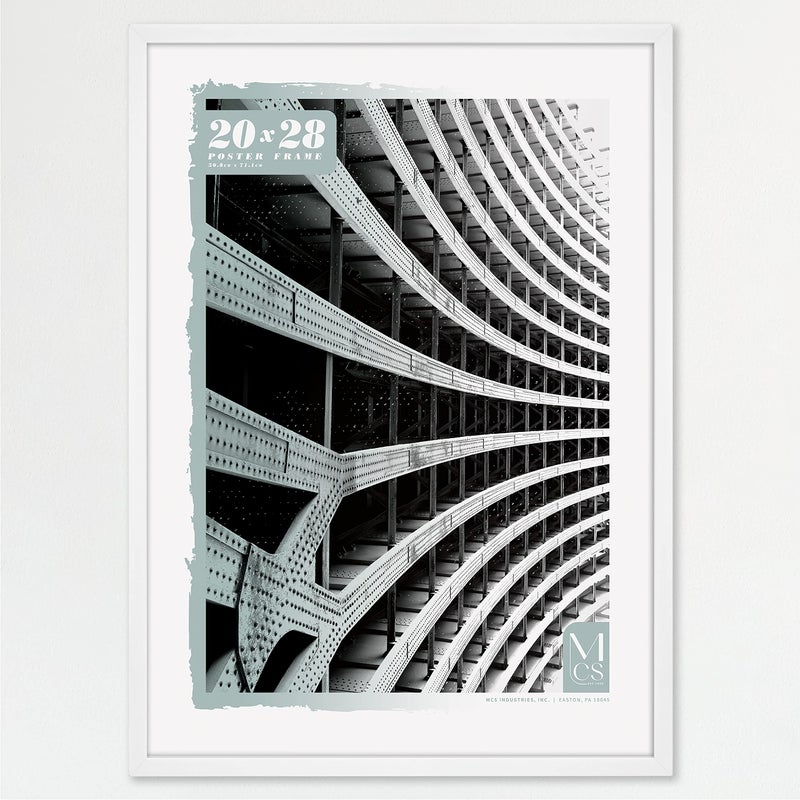 MCS Foundation 20x28 Poster Frame Traditional White Vertical  Horizontal Wall Hanging Large Picture Frame for Photos Posters  Art Prints 1Pack