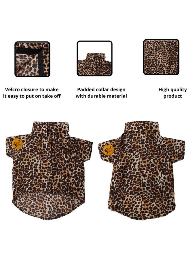Sage Square Crazy Printed Dog Shirt, Trending Dog Shirt, Ultra Soft & Light Weight, Comfortable & Breathable Dog Apparel, Trendy Outfit (Xlarge - 24 Inch) (Cheetah Print)  - Image 4