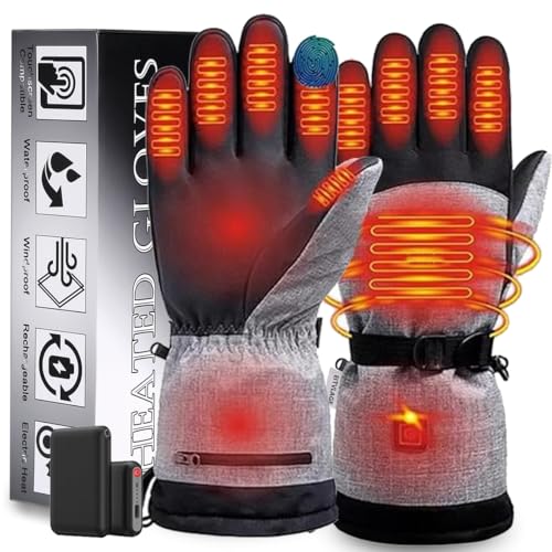 EITVLAGE Heated Gloves for Men Women, Rechargeable Hand Warmer with Touchscreen, Waterproof Electric Heated Ski Glove for Winter Outdoor Work Hunting Camping Snowboarding Hiking - Image 4