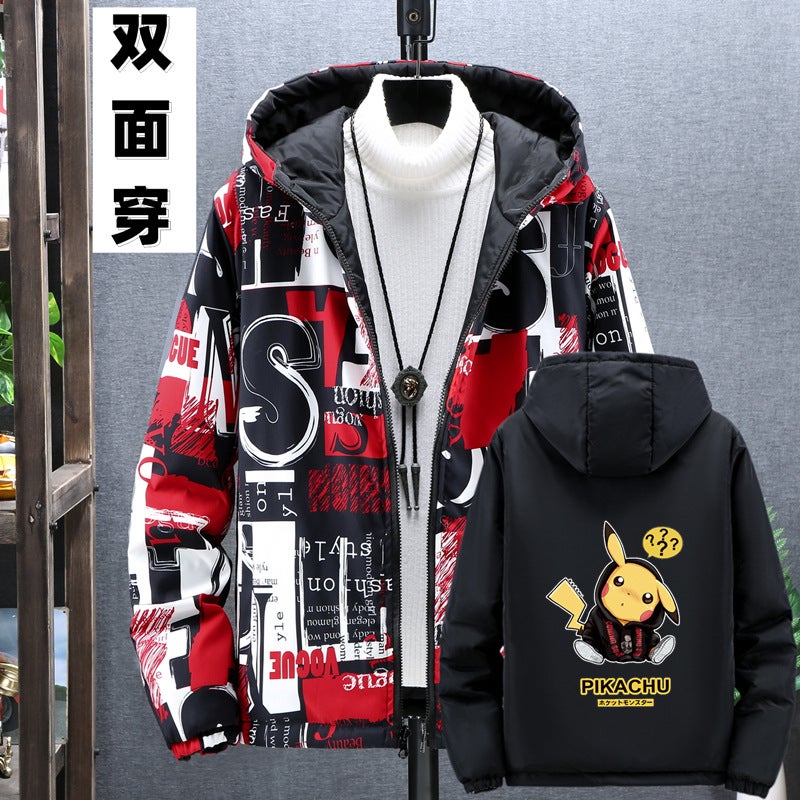 [30.00 Kg-125.00 Kg Wear] Autumn Coat Men'S Double-Sided Wear Trendy Handsome Student Jacket Boys Outer Jacket - Image 4