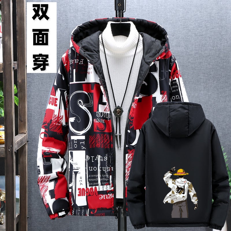 [30.00 Kg-125.00 Kg Wear] Autumn Coat Men'S Double-Sided Wear Trendy Handsome Student Jacket Boys Outer Jacket - Image 3