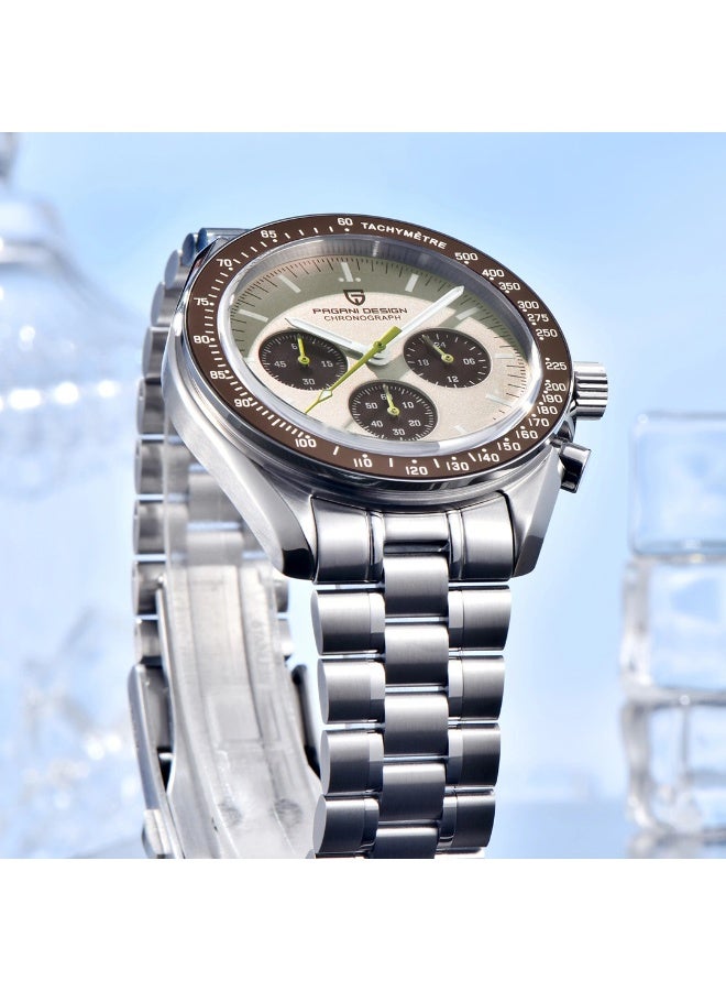 PAGANI DESIGN ساعة كواتز للرجال PD-1701 جديدة إصدار جديد كاملة من الفولاذ المقاوم للصدأ مقاومة للماء ساعة رياضية كرونوغراف للرجال - Image 5