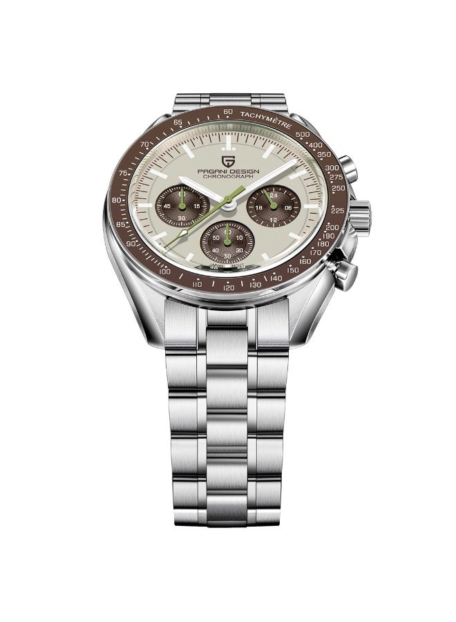 PAGANI DESIGN ساعة كواتز للرجال PD-1701 جديدة إصدار جديد كاملة من الفولاذ المقاوم للصدأ مقاومة للماء ساعة رياضية كرونوغراف للرجال - Image 2
