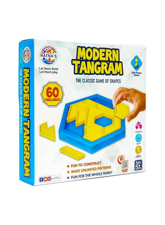 راتاناز لعبة تانجرام الحديثة من راتنا، لعبة الأشكال الكلاسيكية مع 60 تحديًا، ألعاب عائلية للكبار والصغار من سن 5 سنوات فما فوق - Image 1