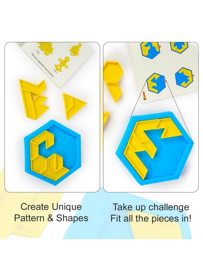 راتاناز لعبة تانجرام الحديثة من راتنا، لعبة الأشكال الكلاسيكية مع 60 تحديًا، ألعاب عائلية للكبار والصغار من سن 5 سنوات فما فوق - Image 2