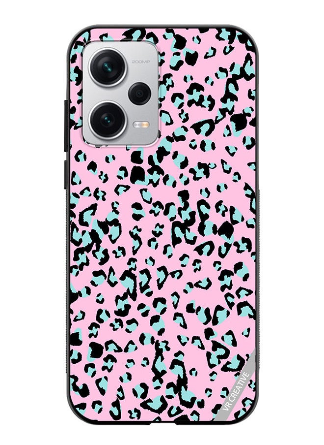 VR CREATIVE - Protective Case Cover For Xiaomi Redmi Note 12 Pro Plus Pink Leopard Print Design Animal Skin Pattern Vector Illustration Design Multicolour - Image 1