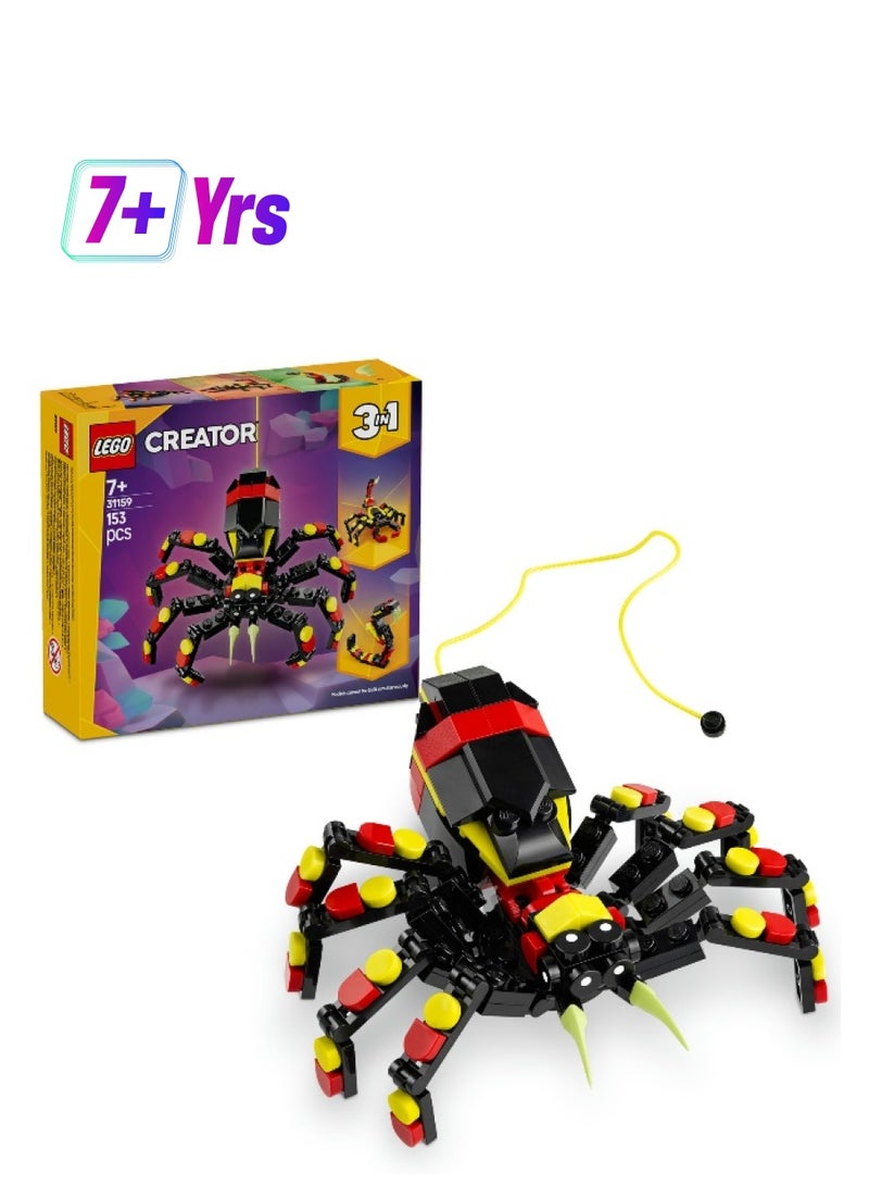 LEGO Creator 3in1 Wild Animals: Surprising Spider 31159 Building Set (153 Pieces) - Image 1