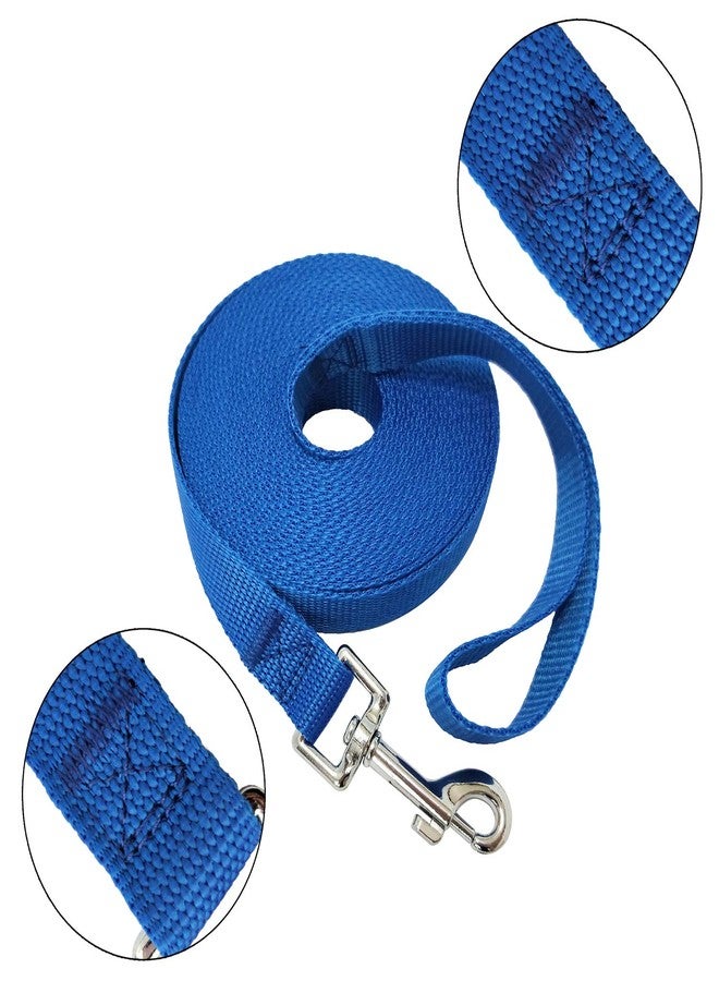 MANDAO Nylon Training Dog Leash for Small Medium Large Dogs, 15ft 20ft 30ft 50ft Long Leash Dog/Puppy Lead for Obedience Recall Training, Camping (20ft, Blue) - Image 2