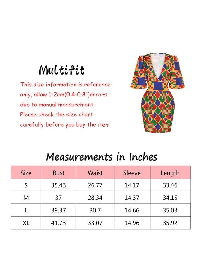 Multifit فستان ميدي قصير مزخرف بالأزهار الأفريقية للنساء بتصميم بوهيمي متعدد الاستخدامات للحفلات والنوادي - Image 3