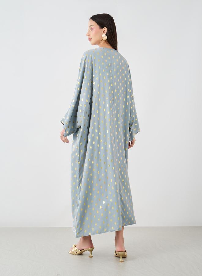 Take Two Take Two Foil Printed Batwing Sleeve Kaftan - Image 4