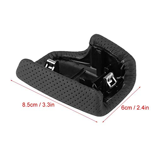 EVGATSAUTO Black LHD Gear Shift Knob Cover, 8.5 * 6cm / 3.3 * 2.4in Left Hand Drive Automatic Gear Shift Knob Cover for - Image 2