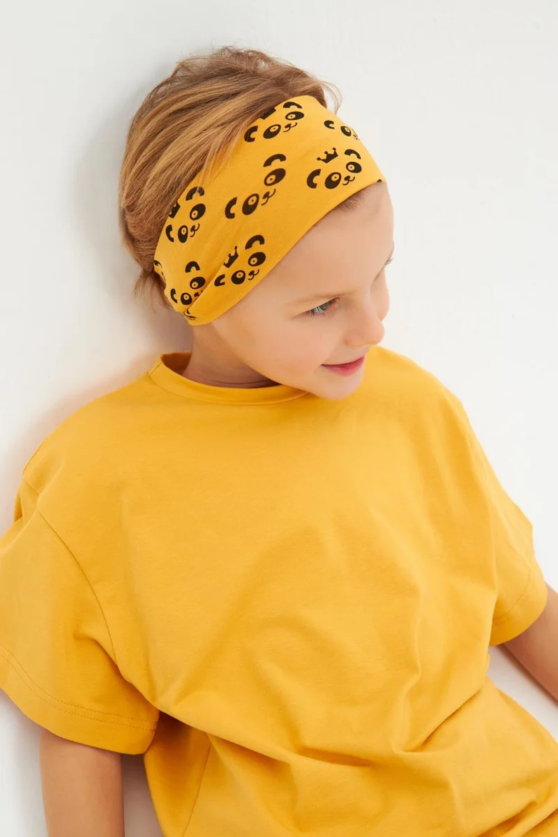بيبيجيز Mustard Men's Cotton Combed Non-Slip Anti-Sweat Flexible Hair Band