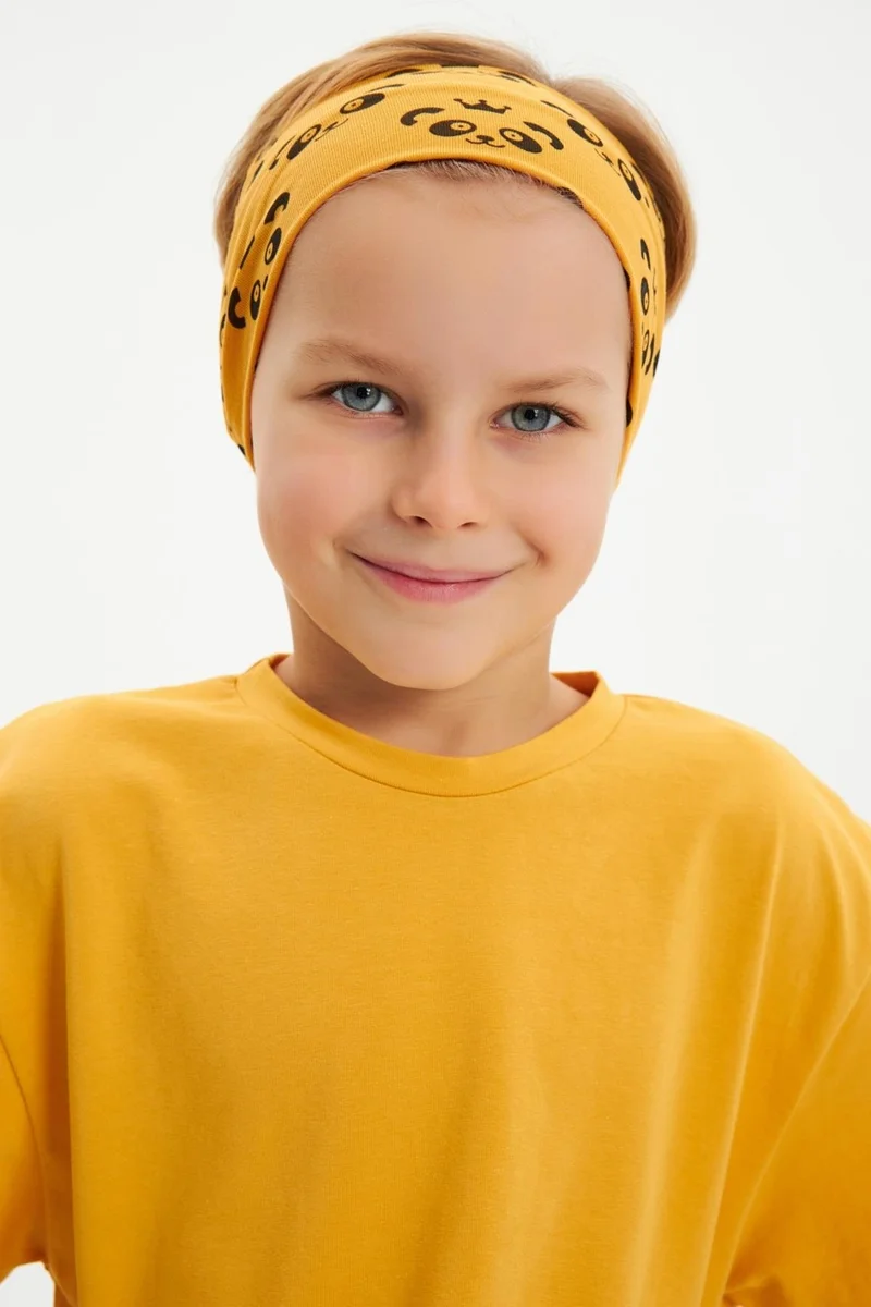 بيبيجيز Mustard Men's Cotton Combed Non-Slip Anti-Sweat Flexible Hair Band