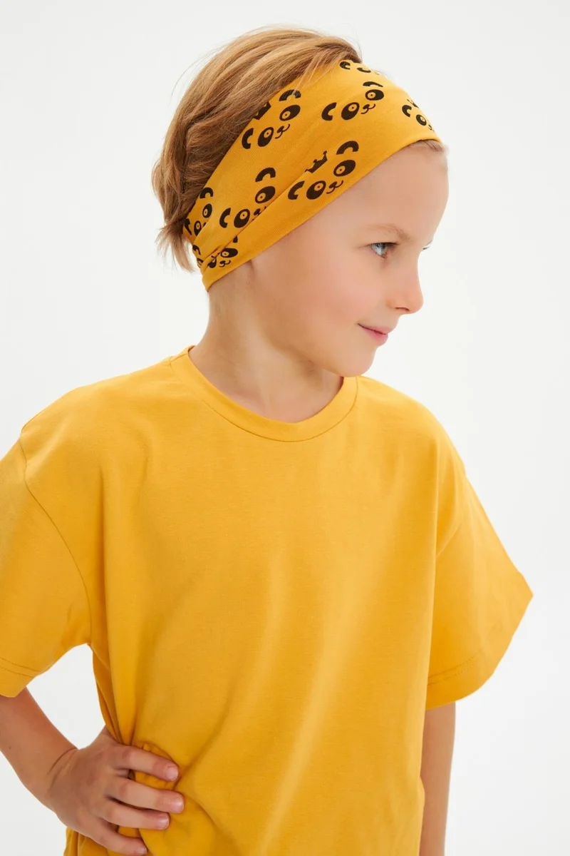 بيبيجيز Mustard Men's Cotton Combed Non-Slip Anti-Sweat Flexible Hair Band
