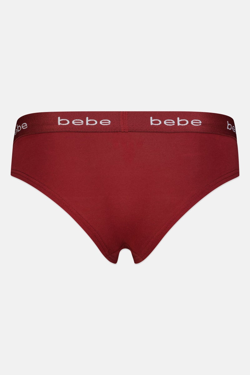 bebe Women 3 Pieces Brand Logo Cheeky Panties, Multicolor - Image 4
