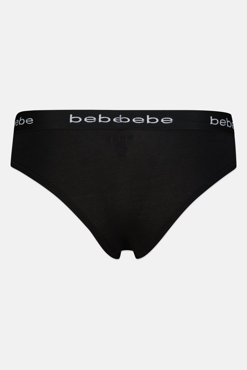 bebe Women 3 Pieces Brand Logo Cheeky Panties, Multicolor - Image 3