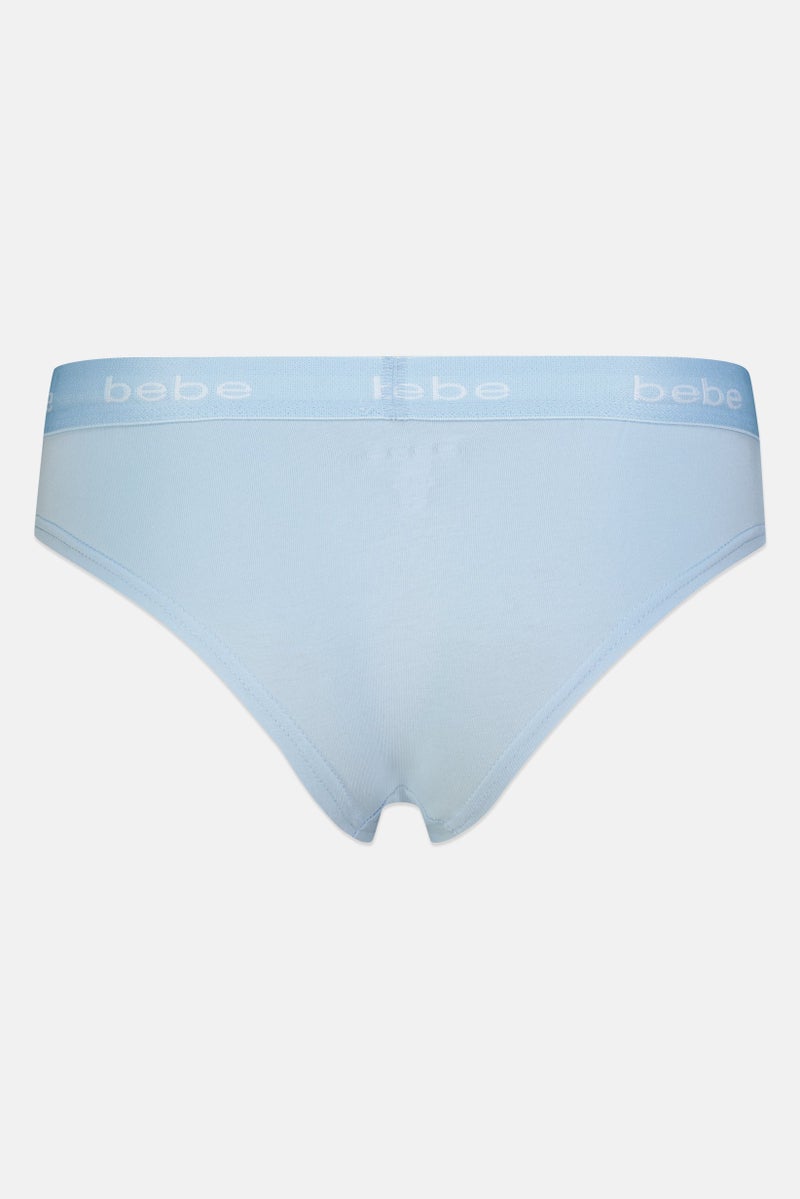 bebe Women 3 Pieces Brand Logo Cheeky Panties, Multicolor - Image 5