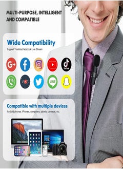 WALL BEAUTY 4 In 1 K9 Wireless Microphone Digital Mini Portable Recording Clip Mic With Receiver For All Type C Micro USB Lightning IOs Mobile Phones Camera Laptop For Vlogging  - Image 5