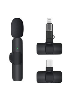 WALL BEAUTY 4 In 1 K9 Wireless Microphone Digital Mini Portable Recording Clip Mic With Receiver For All Type C Micro USB Lightning IOs Mobile Phones Camera Laptop For Vlogging  - Image 1