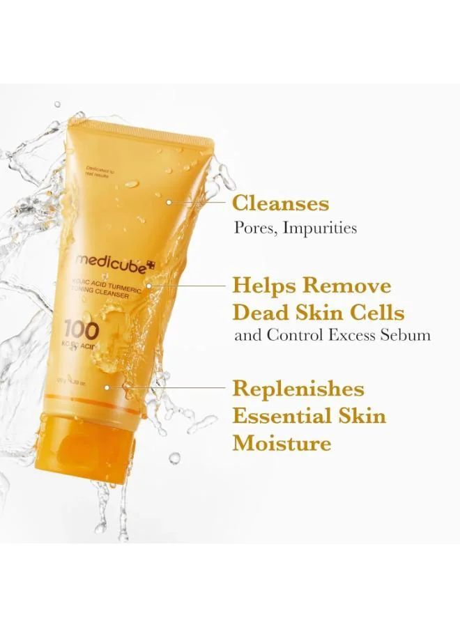 Medicube  MEDICUBE KOJIC ACID TURMERIC TONING CLEANSER 120G for Women | Best Price UAE