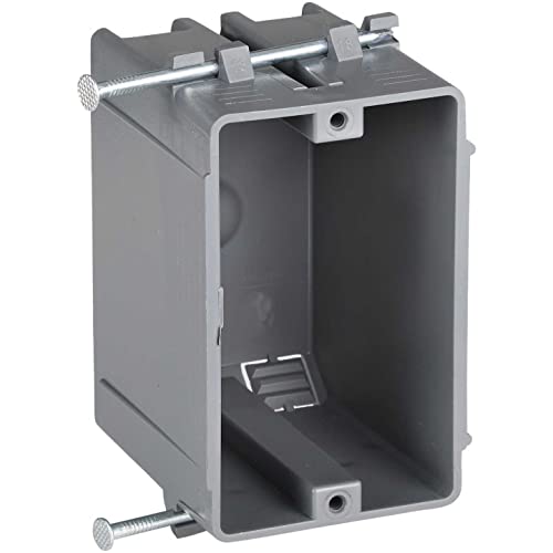 Newhouse Hardware New Work Electrical Nail Outlet Box for Residential and Light Commercial Remodel, 1 Gang 18cu in, UL Certified - Image 1