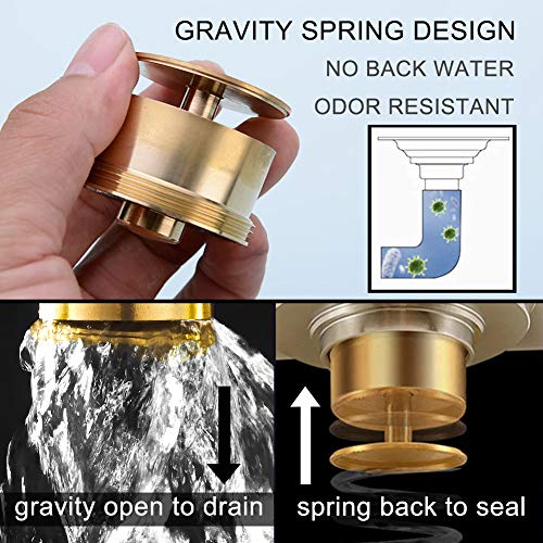 orhemus 4 inch Solid Brass Square Shower Floor Drain with Tile Insert Grate Removable Cover Hair Catcher Strainer, Matte Black Plated Finish Anti Clogging and Odor - Image 4