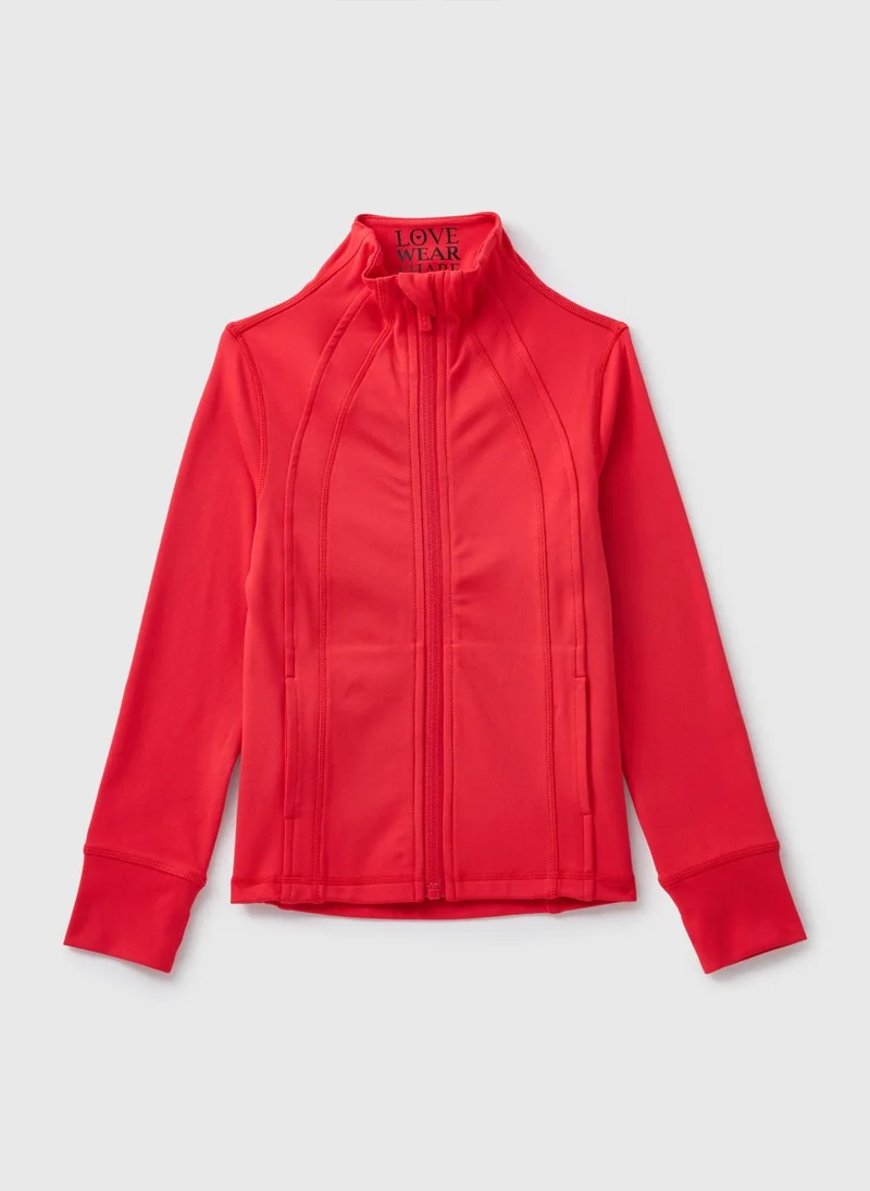 Matalan Girls Red Zip Up Sports Jacket