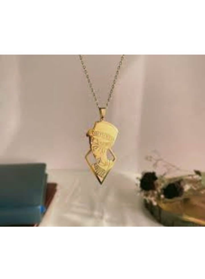Women's Pharaonic chain, luxurious gold stainless steel, rust-resistant