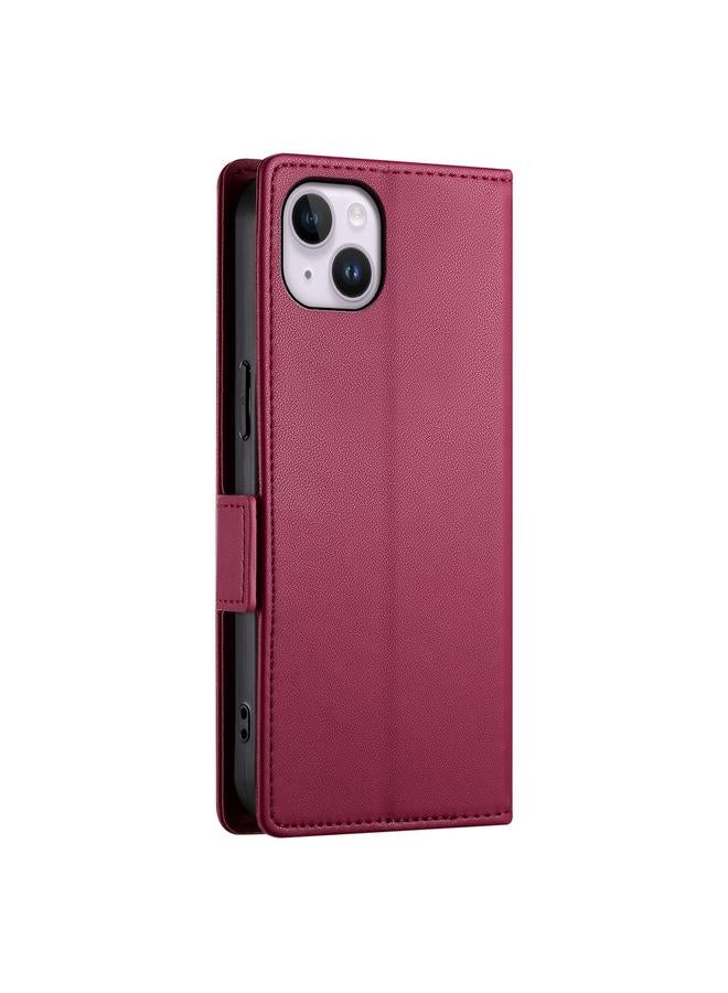 S-TOP Case For iPhone 14 Plus Side Buckle Magnetic Frosted Leather Phone Case - Image 3