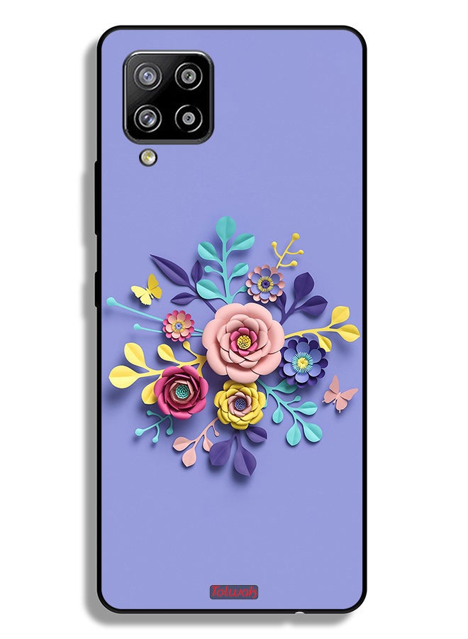 Tolwak Samsung Galaxy A42 5G Protective Case Cover Flowers Art - Image 1