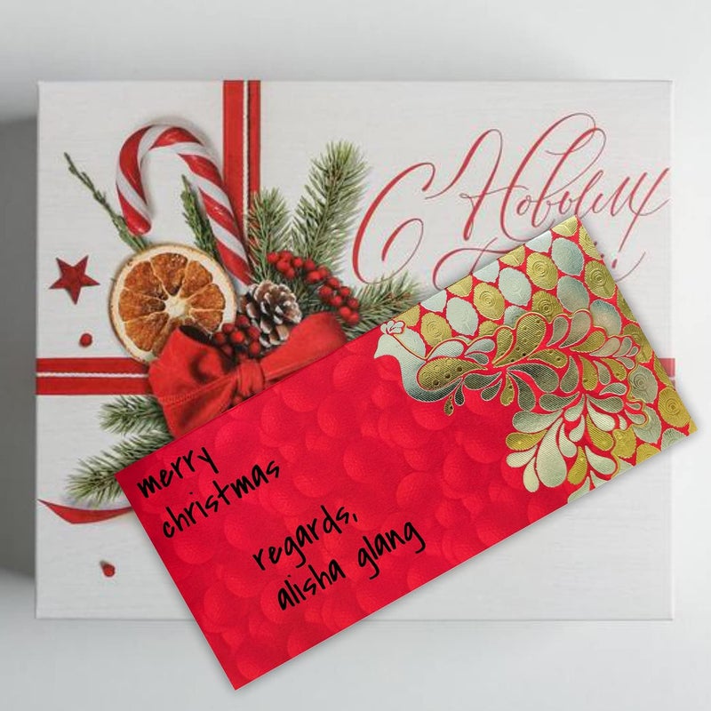 بارث إمبيكس ظرف هدايا شاجون للنقود (عبوة من 50) 7.5 بوصة × 3.5 بوصة، ريش طاووس، ختم بورق ذهبي وفضي، حامل نقود بألوان متنوعة، مناسب لأعياد الميلاد والديوالي وحفلات الزفاف والتخرج - Image 5