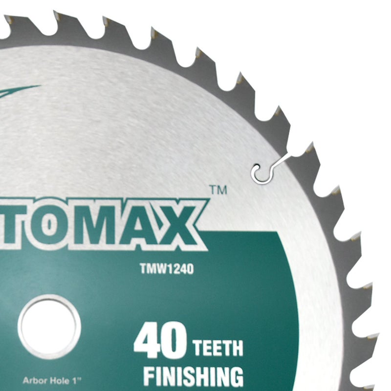 TOMAX 12-Inch 40 Tooth ATB Finishing Saw Blade with 1-Inch Arbor - Image 5